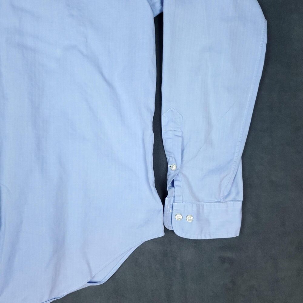 Ralph Lauren Shirt Mens 16.5 34/35 Blue Classic Fit Long Sleeve Button Down Logo - Picture 7 of 15
